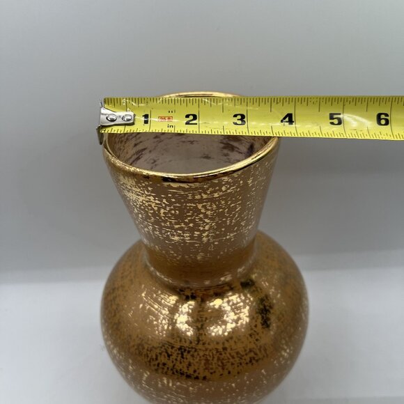 Vintage Stangl 22K Granada Gold Pottery Genie Vase 9.5" Hand Painted Decor USA - Picture 12 of 12